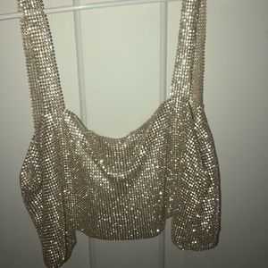 Sequin crop top only worn once !!!